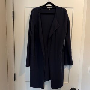 J. Crew Navy Open-Front Trench Cardigan